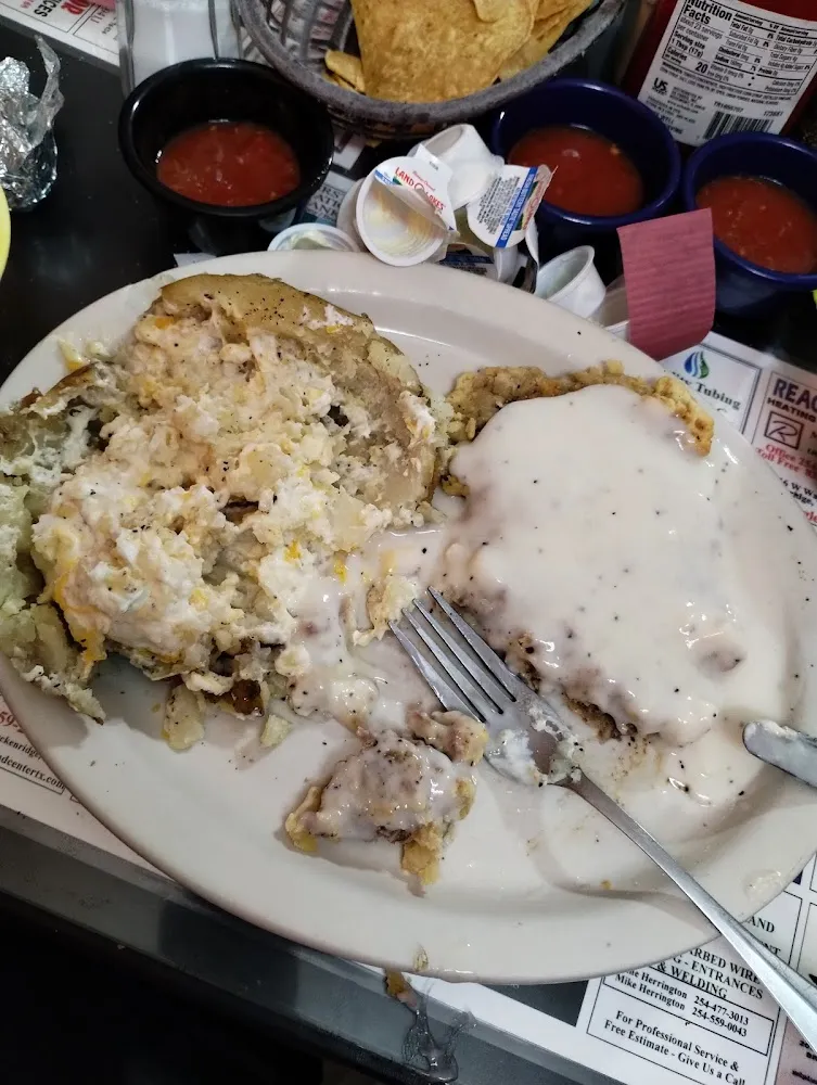 Chicken Fried Steak and Baked Potato